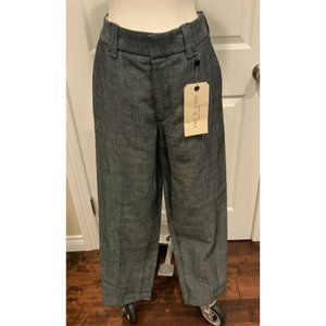 Rag & Bone "Claud Trouser" Indigo Blue Textured Pants, Size 4 (US), NWT!